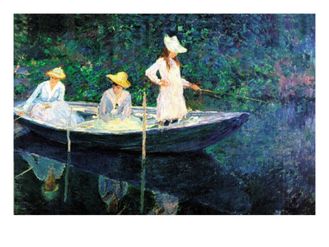 Women Fishing-Claude Monet Painting